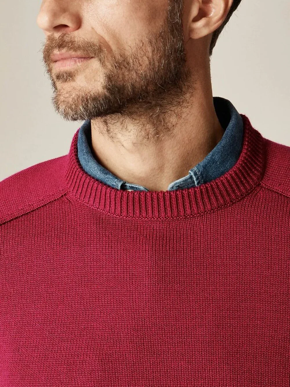 J. Crew Heritage Cotton Crewneck Sweater Red Ochre Small #A3080